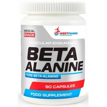 Аминокислота WestPharm Beta Alanine 500 мг 90 капсул