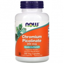 Витамины NOW Chromium Picolinate 200 мкг 250 капсул