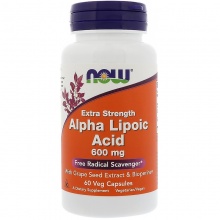 Антиоксиданты NOW Alpha Lipoic Acid 600 мг 60 капсул