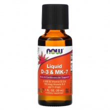 Витамины NOW Foods Liquid D-3 и MK-7 30 мл