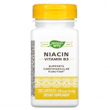 Витамин Nature's Way, Ниацин, Витамин B3 100 мг 100 капсул