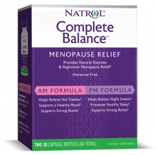 Витамины NATROL Complete Balance for menopause AM and PM formula 60 капсул