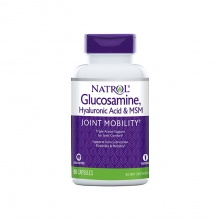 Хондропротекторы NATROL Hyaluronic Acid MSM Glucosamine 90 капсул