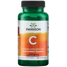 Витамины Swanson Vitamin C Rose Hips 500 mg 100 капсул