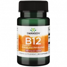 Витамины Swanson Vitamin B-12 500 мг 30 капсул