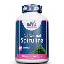 Антиоксидант Haya Labs ALL Natural Spirulina 500 мг 100 таблеток