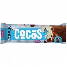 Батончик FitnesShock глазированный кокосовый 35 гр