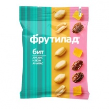 Орехи Фрутилад Бит 180 г арахис, изюм, ананас
