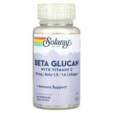 Витамины Solaray Beta Glucan with Vitamin C 10 мг 60 капсул