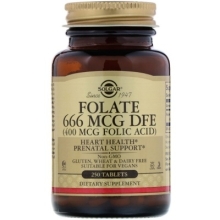 Витамины Solgar Folate 666 MCG DFE 250 таблеток
