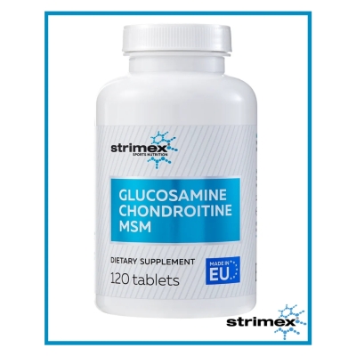 Хондропротектор Strimex Glucosamine + Chondroitine + MSM 120 таблеток