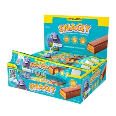 Батончик вафельный SNAQ FABRIQ Snaqy глазированный 23 гр