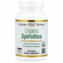 Антиоксидант California Gold Nutrition Organic Spirulina 500 мг 240 таблеток